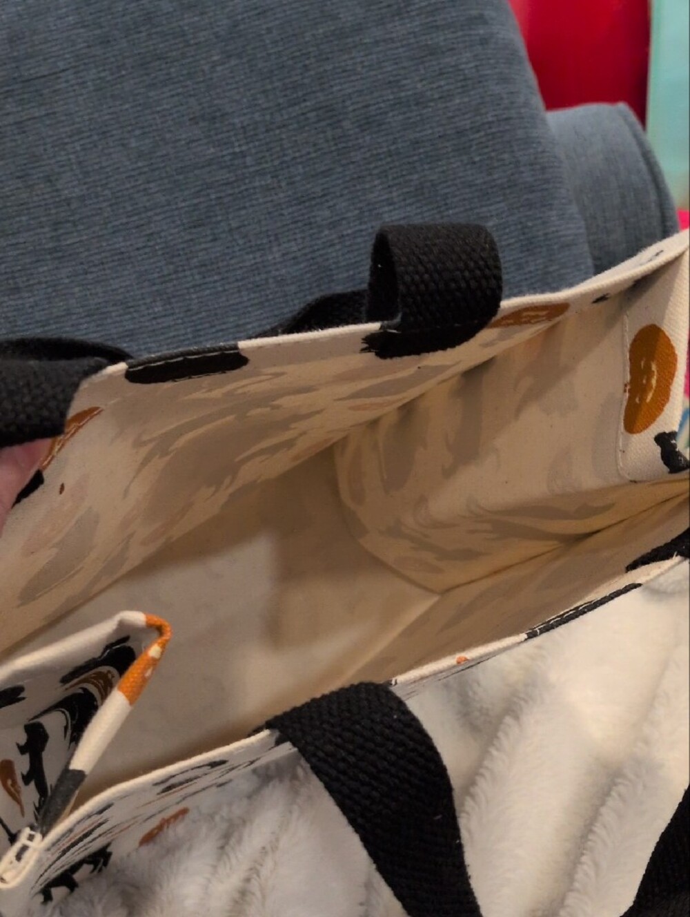 Reusable Halloween Cat Tote Bag - Picture 3 of 3